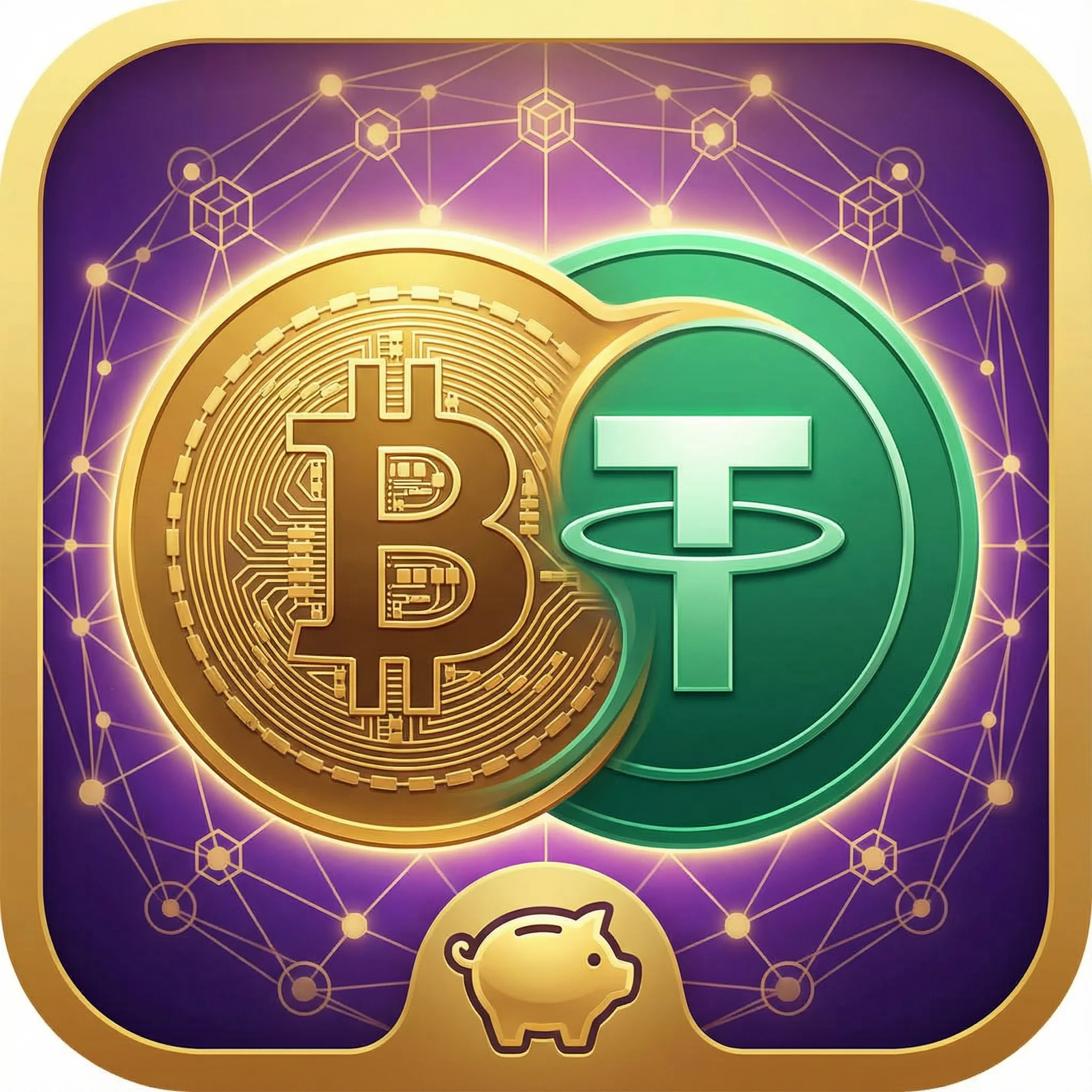 Criptomonedas Bitcoin y USDT Tether